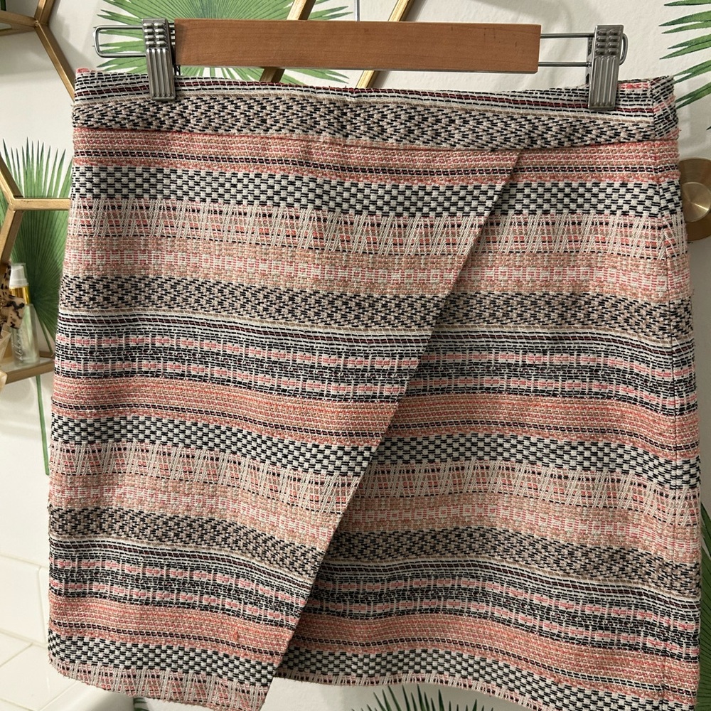 LOFT Pink Wrap Mini Skirt Casual Resort Wear